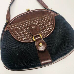 Warren Reed Vintage Textured Leather Purse Shoulder Bag Brown Crossbody Strap